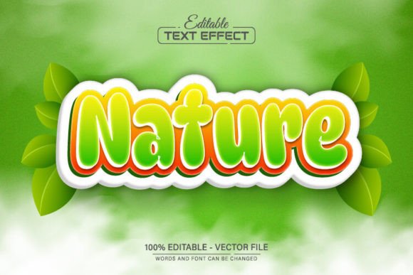Bring Your Text to Life: Nature Cartoon 3D Text Effect Editable