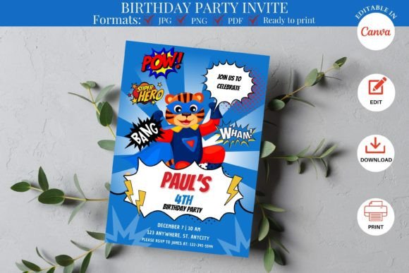 Celebrate in Style: A Flexible Kids Birthday Party Invitation Template