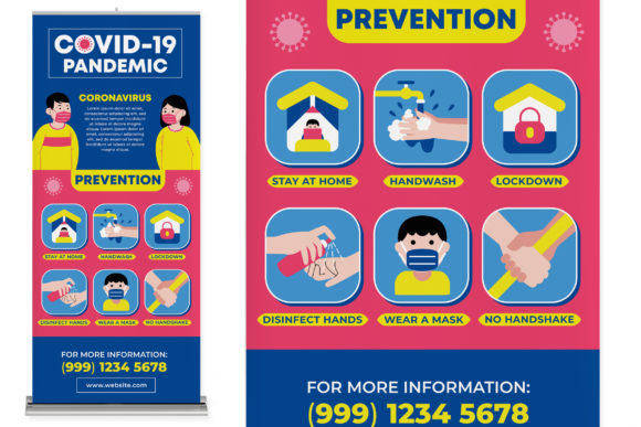 Covid-19 Prevention Roll Up Banner: A Designer's Guide