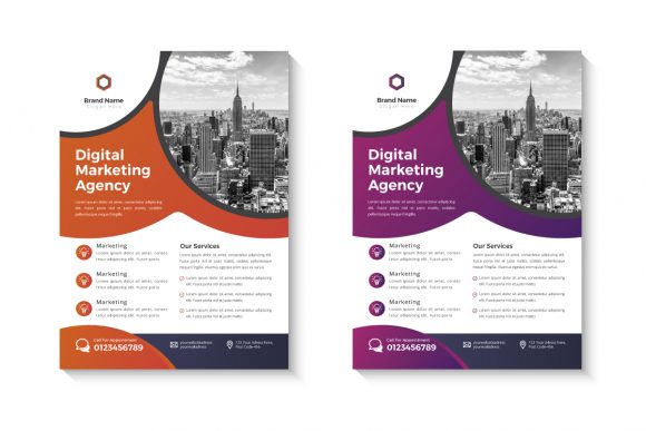 Creative Digital Marketing Flyer Design: A Modern Template for Every Business