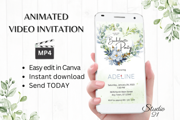 Digital Bachelorette Party Invite W6148: A Modern Solution for Celebrations