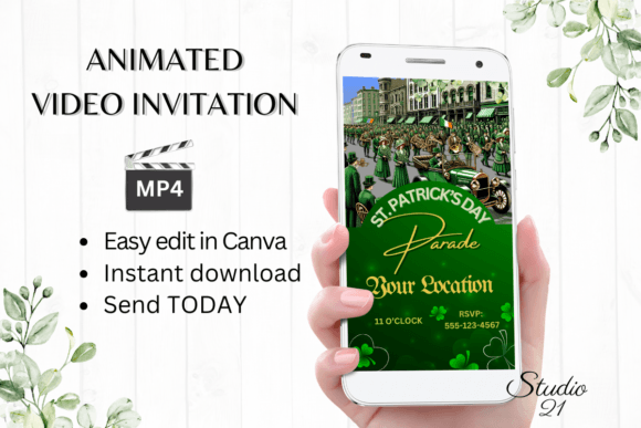 Digital St. Patrick's Day Parade Invite: Your Animated, Editable Evite