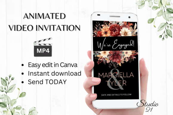 Fall Engagement Announcement W1157B: A Modern Digital Evite