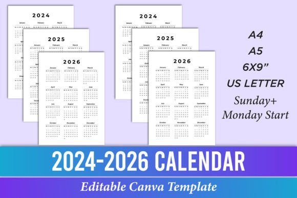 Master Your Schedule: The 2024-2026 Vertical Calendar Canva Kdp System