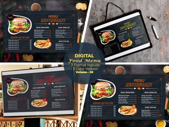 Modern Food Menu Restaurant: A Digital Menu Template for Today's Eateries
