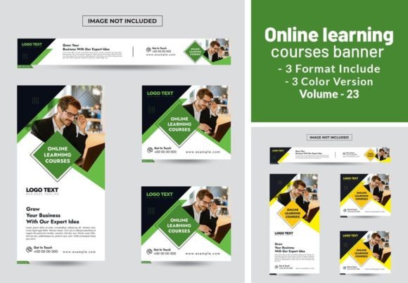 Transform Your Digital Presence with Online Learning Courses Banners